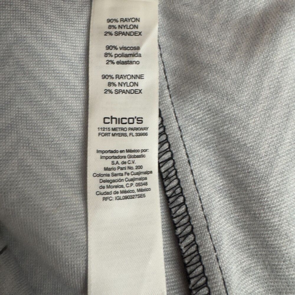 Chico's Juliet Herringbone Pull On Ankle Pants Women's Size Medium 8 (Chico's 1) - Picture 5 of 8